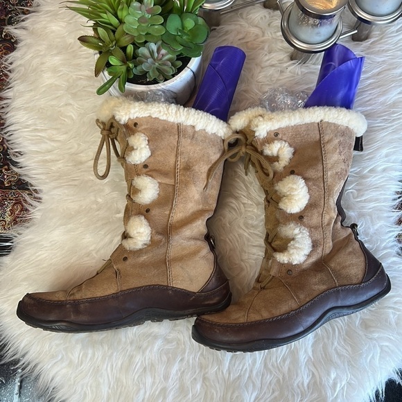 The North Face Tan Primaloft Lace Up Shearling Lining Winter Boots Size 9 - Picture 5 of 15